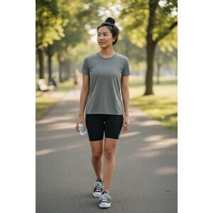 Eddie Bauer - Women's Resolution Stretch Short-Sleeve T-Shirt Gray Sz M New!